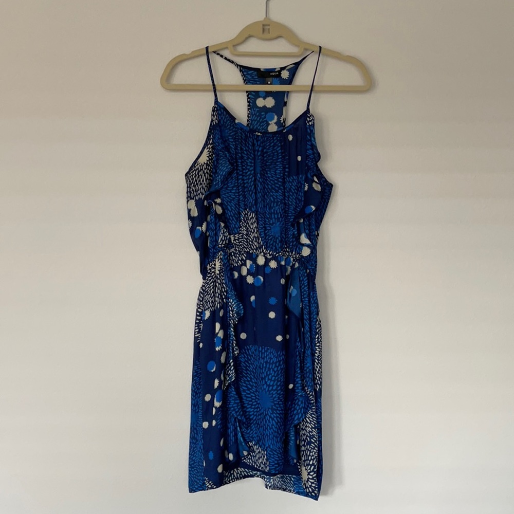 Aqua Racerback Mini Dress